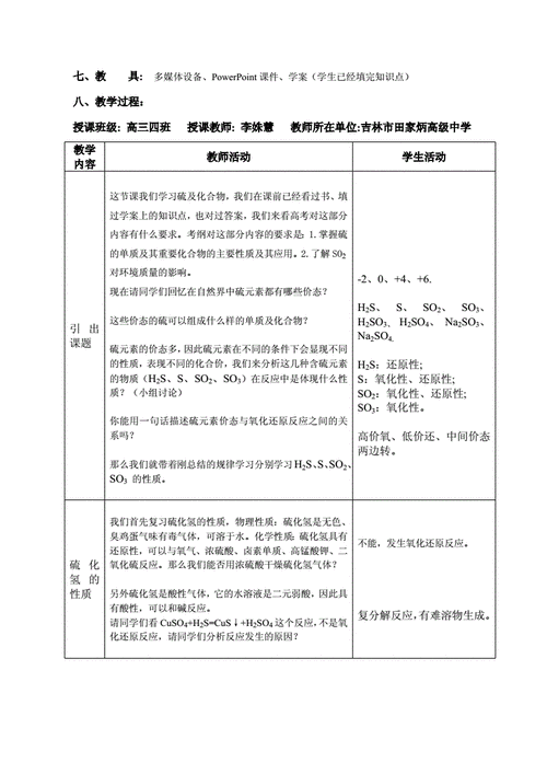 硫教学过程（硫的教学设计）-图1