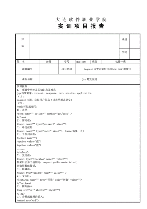 Jsp实训过程记录（jsp实训报告小结）-图1