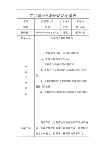 科学领域研讨过程（科学研讨活动记录）-图1