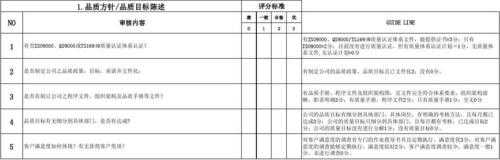 过程审核打分表（过程审核评分维度）-图2