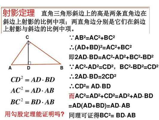 射影定理的证明过程（射影定理求证）-图1