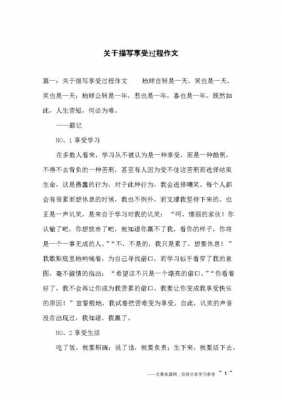 享受过程叙事作文（享受过程作文记叙文）-图2