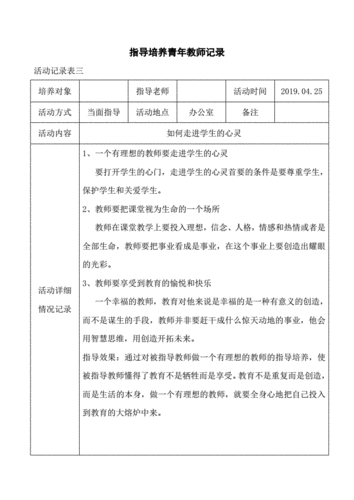 指导教师过程性资料（教师指导过程记录怎么写）-图2