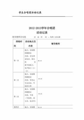 合唱活动过程记录（合唱活动过程记录怎么写）-图1