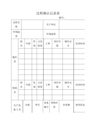 过程确认记录表格（过程确认记录表格怎么做）-图1