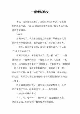 考试的过程作文300（考试的过程作文200字）-图1