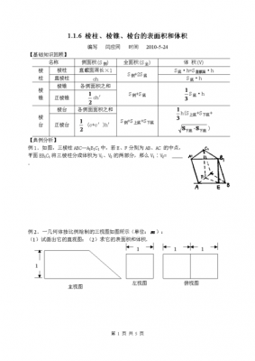 棱锥面积推导过程（棱锥棱柱面积公式）-图1