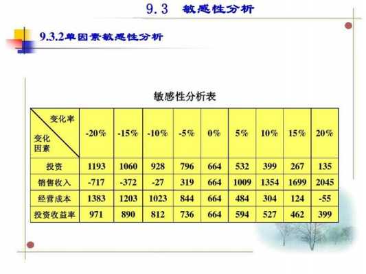 关于单因素敏感分析过程的信息-图3