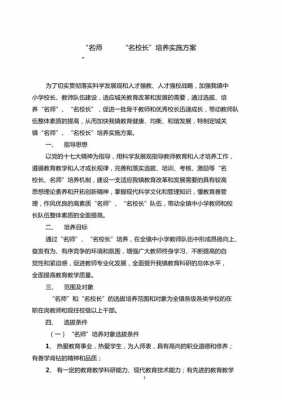 培养名师过程记录材料（名师培养计划方案）-图1