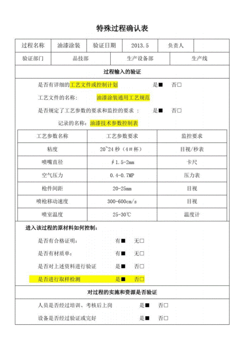 涂装是特殊过程（涂装特殊过程确认记录）-图1