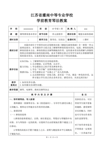 钢琴教案教学过程（钢琴教案教学过程设计）-图2