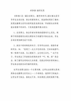 母鸡教学过程记录（母鸡教学案例及反思）-图1