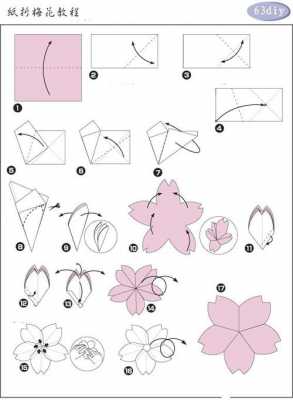 过程叠梅花图（手工叠梅花）-图1