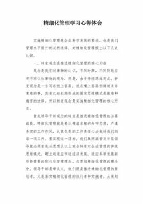 精细过程管理感言（精细精细化管理个人体会）-图1