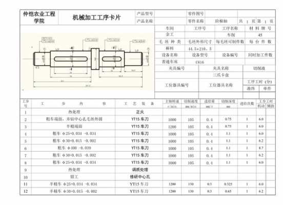 轴类工艺过程卡片（轴类零件的加工工艺卡片）-图1