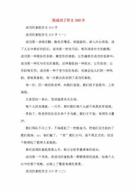 成功的过程500字（关于成功的作文过程怎么写）-图1