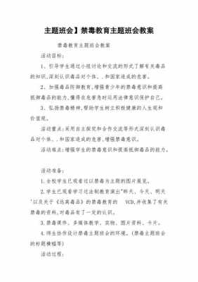 高中禁毒主题班会过程（高中禁毒主题班会教案）-图1