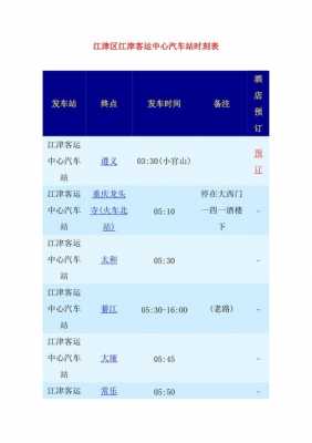 重庆江津东胜班车时刻表（江津东胜到江津汽车时刻表）-图1
