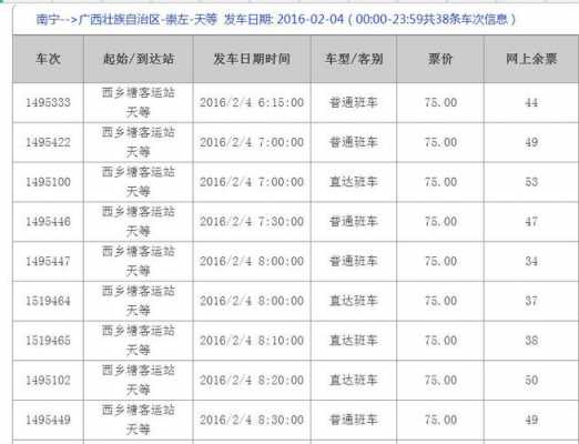 凌云到南宁班车时刻表（凌云到南宁汽车时刻表）-图2